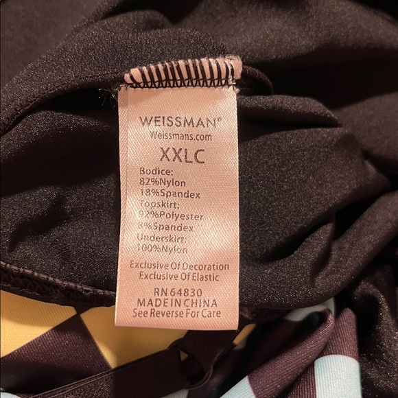 Weissman checkered blue yellow purple dance dress costume child xxl 17656 - Picture 5 of 5